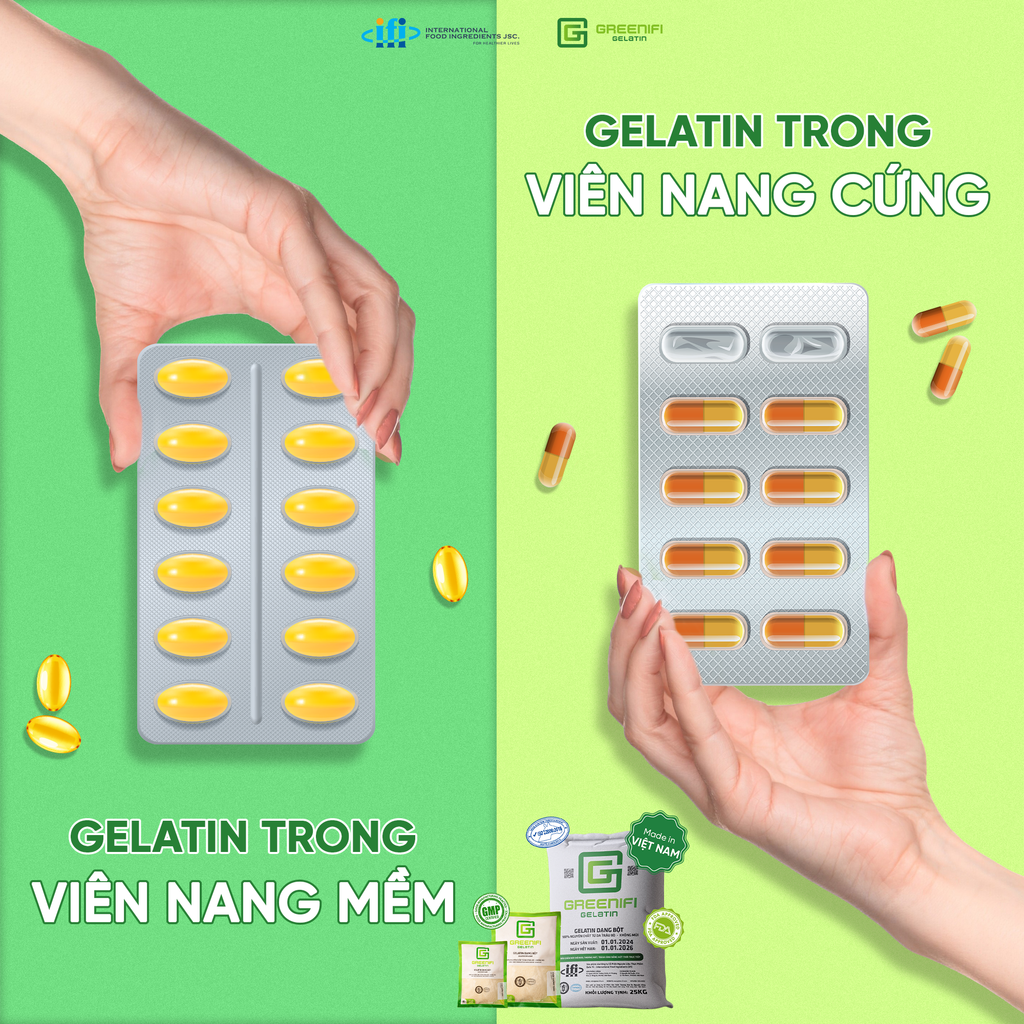 GELATIN TRONG VIÊN NANG - GELATIN TRONG NANG CỨNG KHÁC NANG MỀM NHƯ THẾ NÀO?