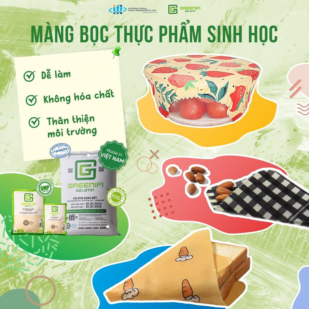 MÀNG BỌC THỰC PHẨM SINH HỌC - SỐNG XANH, SỐNG SẠCH, GIỮ TRỌN LỜI HỨA BẢO VỆ MÔI TRƯỜNG