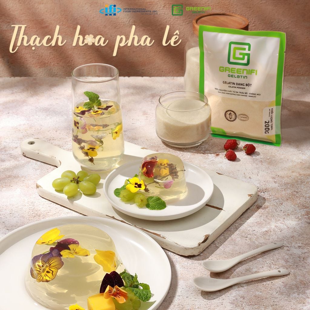 BIẾN TẤU HOA VIOLA THÀNH MÓN THẠCH PHA LÊ LUNG LINH