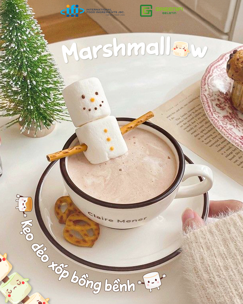 🎄 GIÁNG SINH ẤM ÁP CÙNG MARSHMALLOW LÀM TỪ GREENIFI GELATIN! 🎄