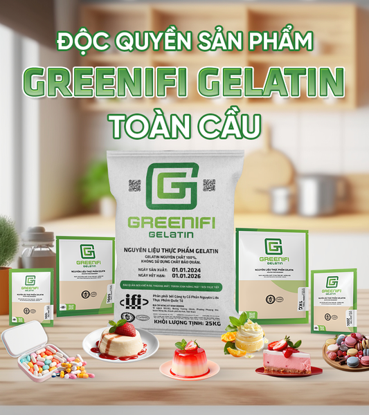 Giảm chi phí nguyên liệu - Nguồn nguyên liệu ổn định - Greenifi Gelatin giá tốt nhất thị trường