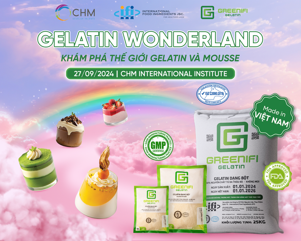 GELATIN WONDERLAND: WORKSHOP KHÁM PHÁ THẾ GIỚI GELATIN VÀ MOUSSE