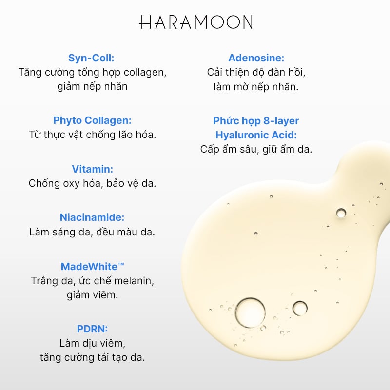 Serum phục hồi da lão hóa thuần chay Haramoon