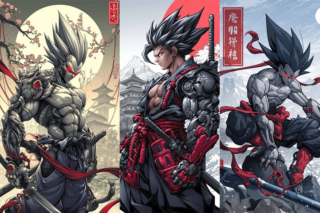 Hình Nền Dragon Ball Phong Cách Samurai Siêu Ngầu