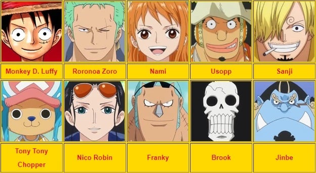 Tổng hợp thông tin về các nhân vật trong băng mũ rơm - One Piece