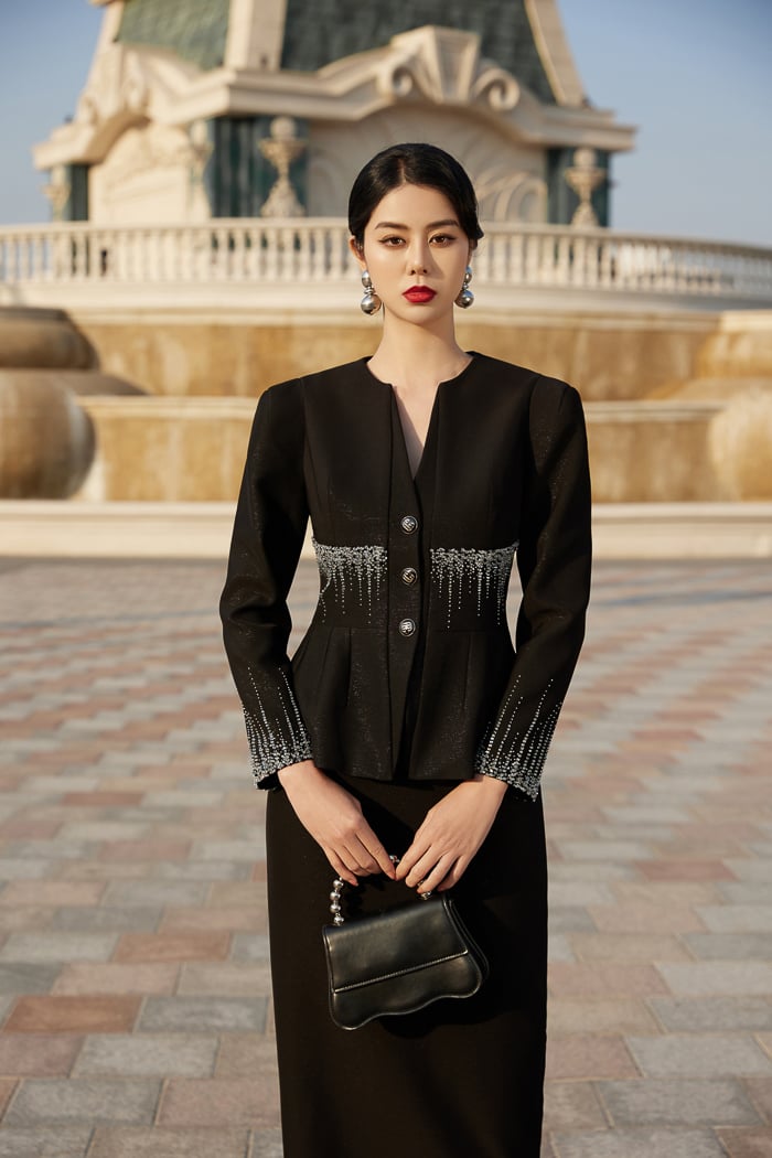 Top 10+ set áo vest chân váy Hàn Quốc dáng A công sở
