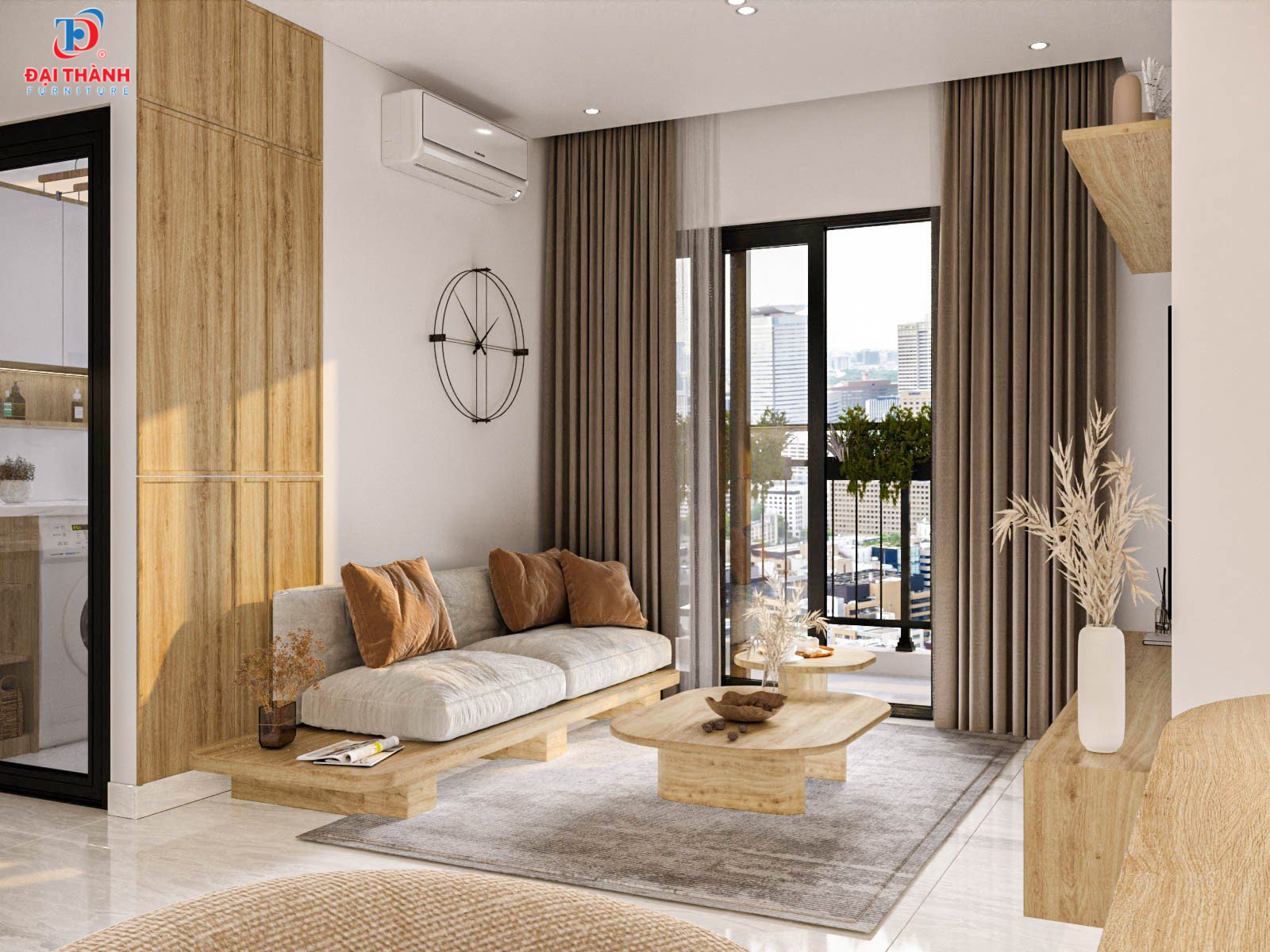 Mẫu thiết kế căn hộ 2 phòng ngủ HappyOne Central DT-L2C