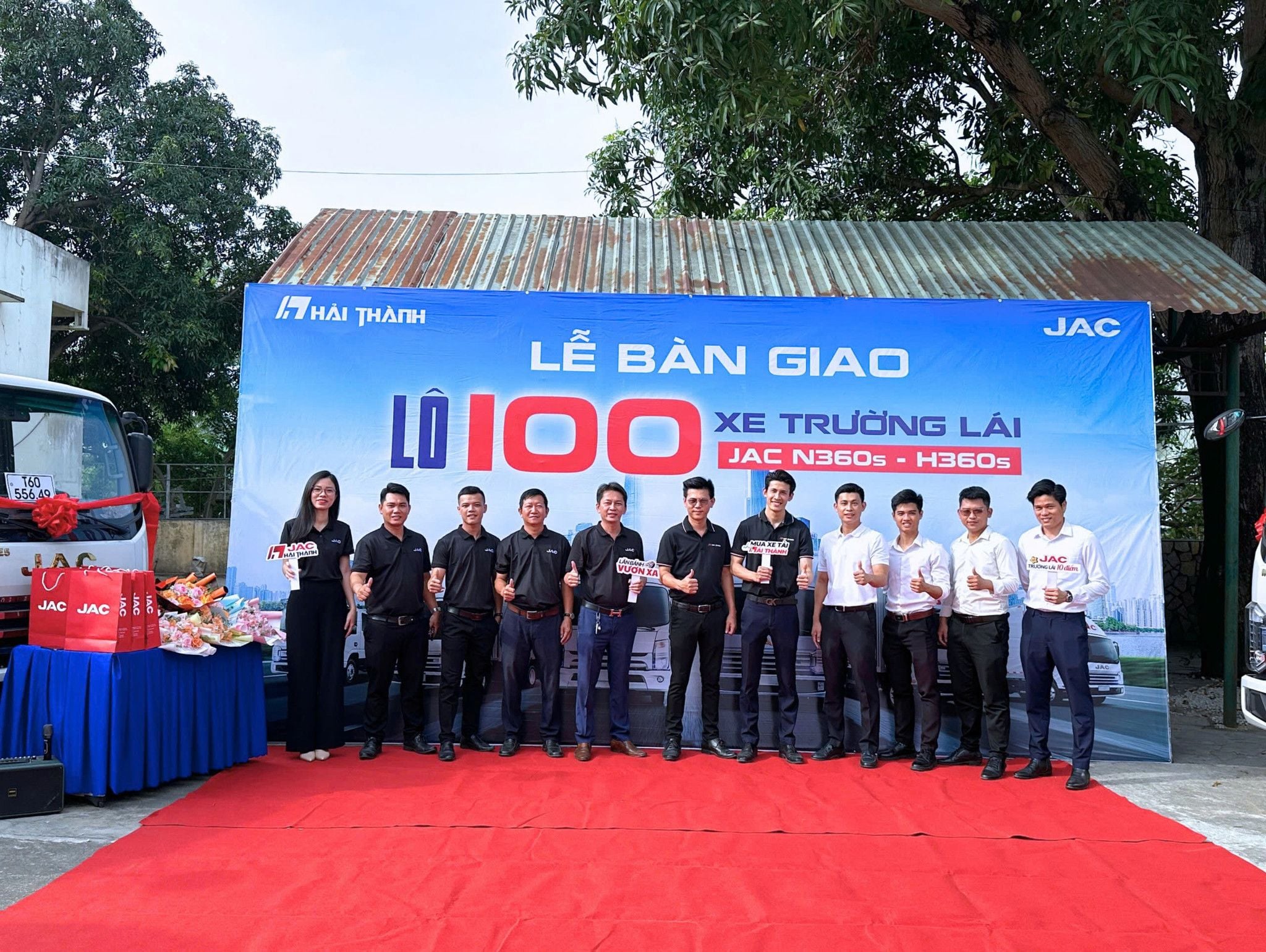 LỄ BÀN GIAO LÔ 100 XE TRƯỜNG LÁI JAC N360S – H360S CỦA ĐỐI TÁC Ô TÔ HẢI THÀNH