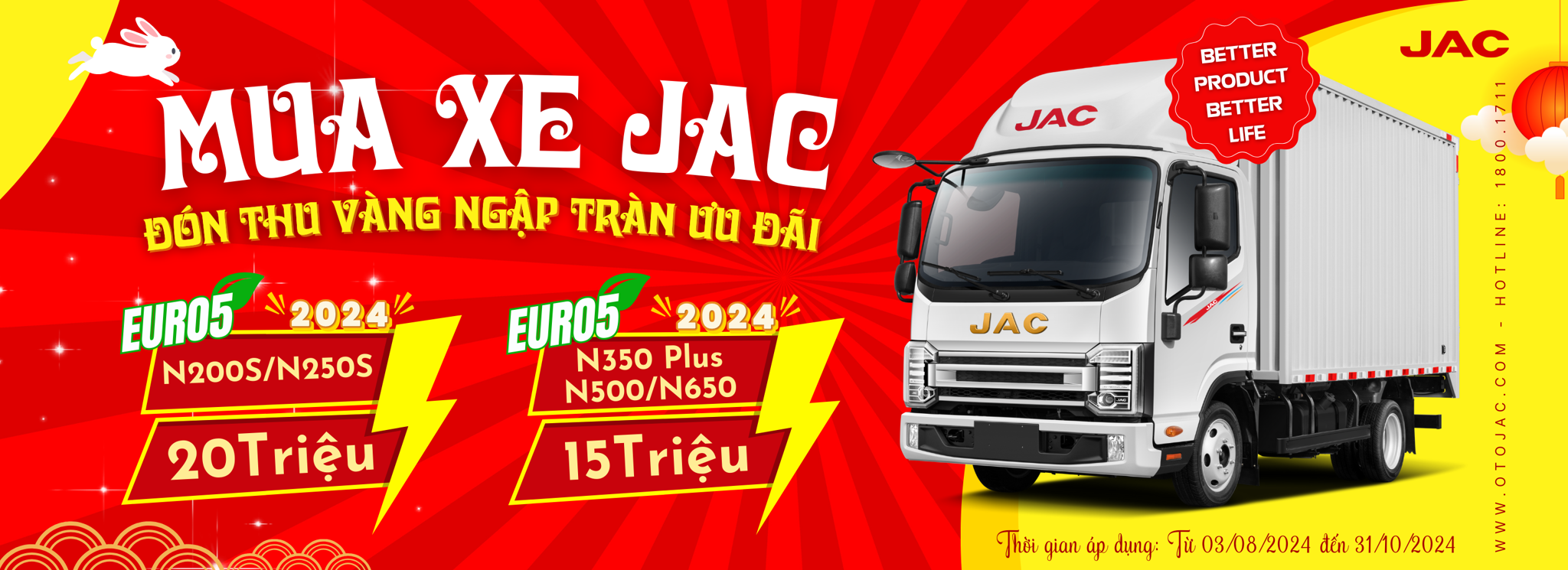 MUA XE JAC – ĐÓN THU VÀNG NGẬP TRÀN ƯU ĐÃI