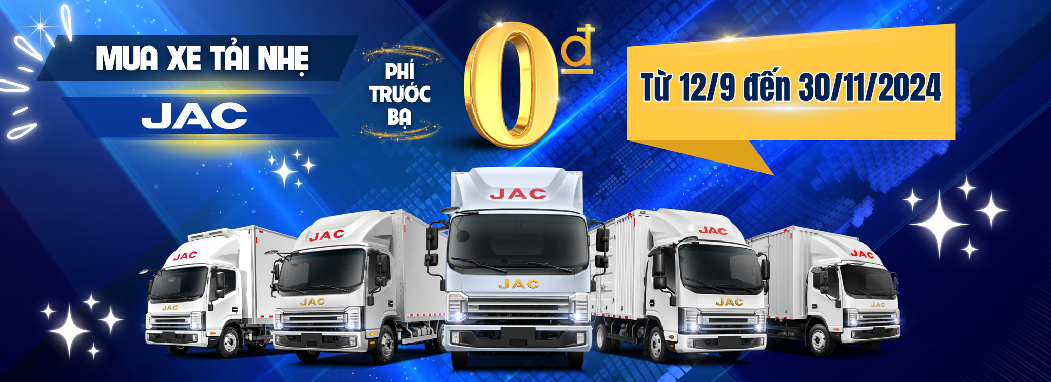 MIỄN PHÍ THUẾ TRƯỚC BẠ KHI MUA XE TẢI NHẸ JAC 2024