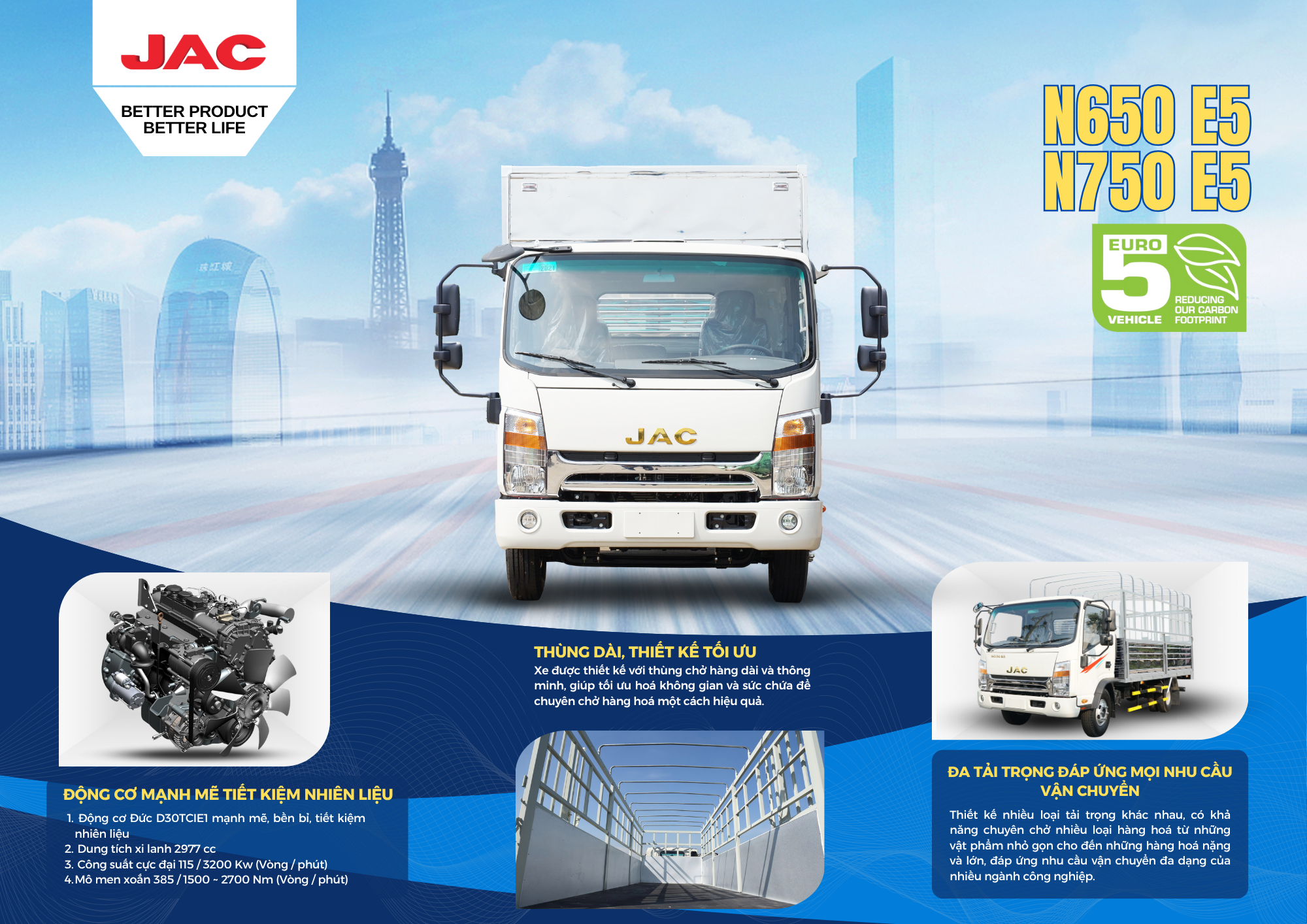 Các tiêu chí người mua cần biết trước khi chọn xe tải JAC vận chuyển trái cây, rau củ tươi đi tỉnh