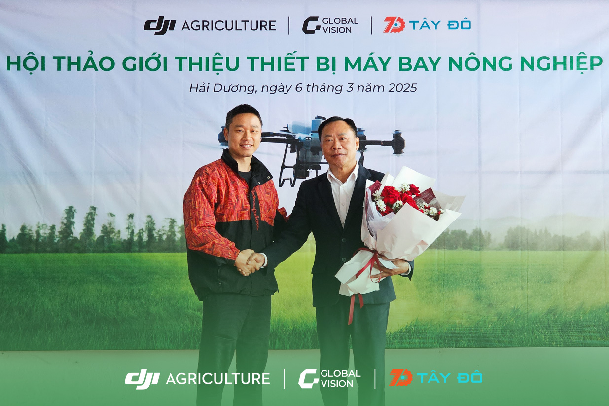 Mang DJI Agras T50 đến gần hơn với nông nghiệp Hải Dương