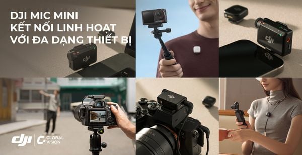 DJI Mic Mini kết nối linh hoạt với đa dạng thiết bị