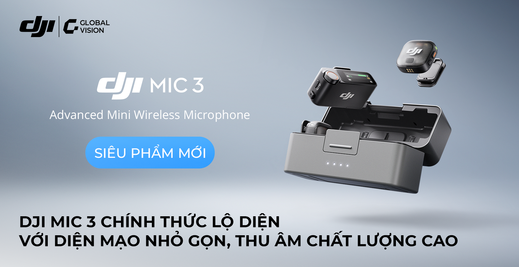DJI Mic 3 chính thức lộ diện với diện mạo nhỏ gọn, thu âm chất lượng cao