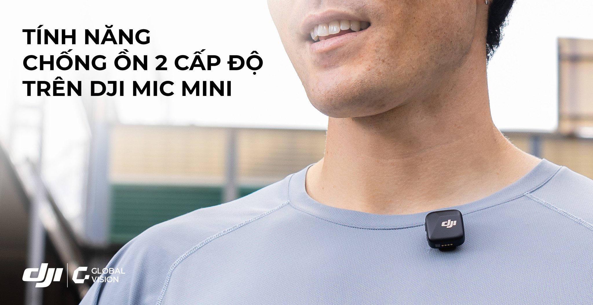 Tính năng chống ồn 2 cấp độ trên DJI Mic Mini