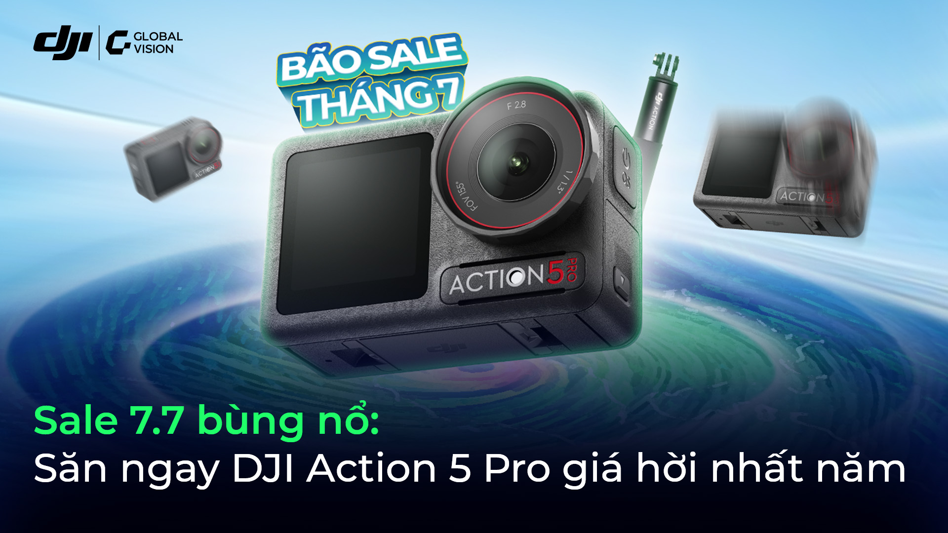 Sale 7.7 bùng nổ: Săn ngay DJI Osmo Action 5 Pro giá hời nhất năm