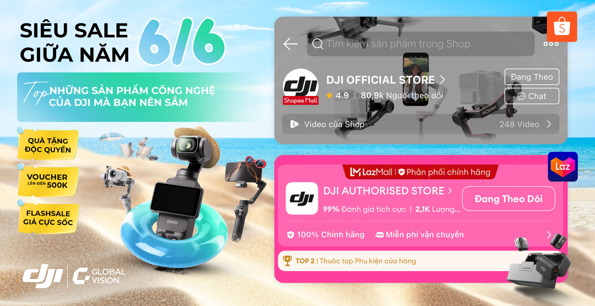 Siêu Sale Giữa Năm 6.6 - Top những siêu phẩm công nghệ của DJI mà bạn nên sắm