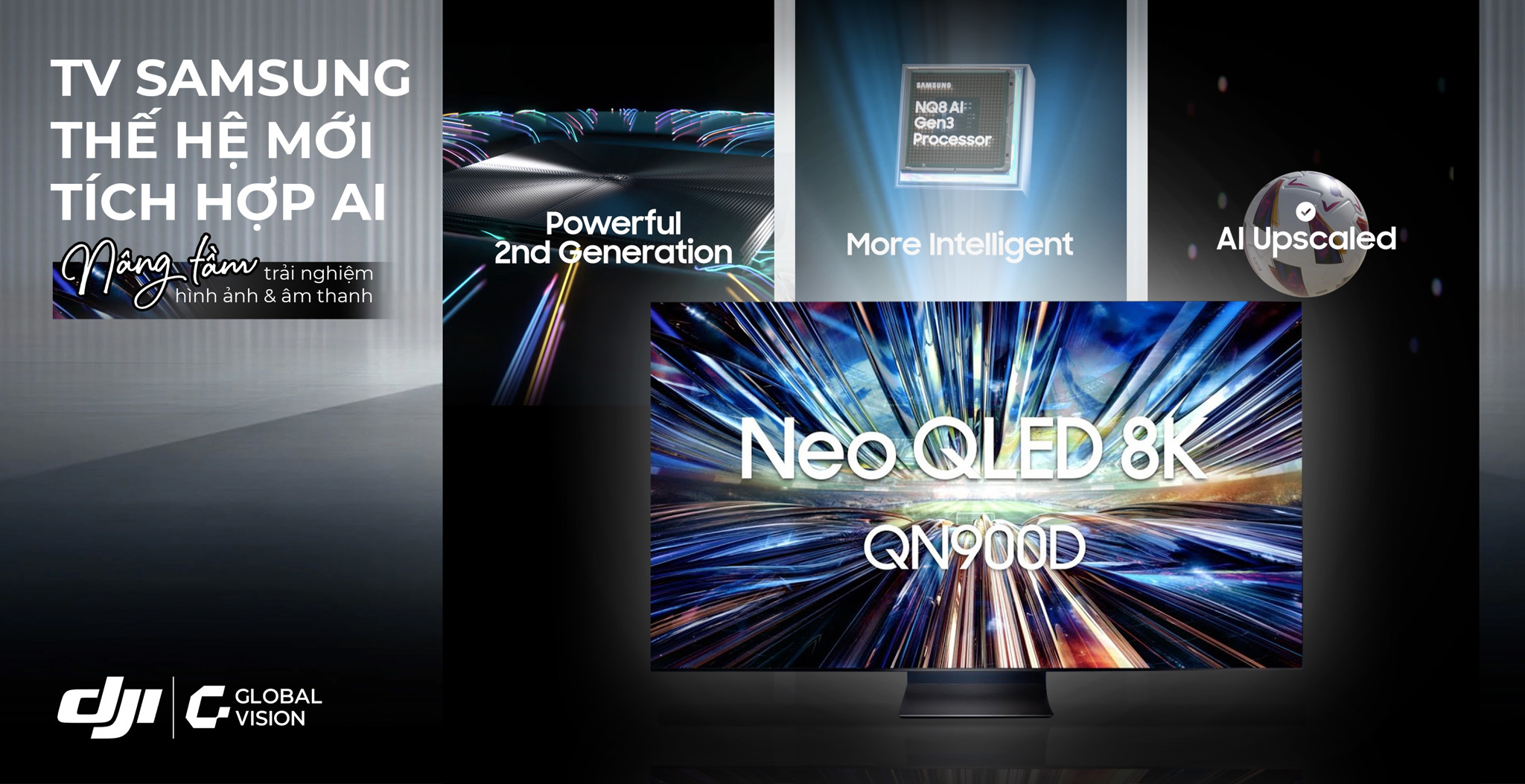TV Samsung thế hệ mới tích hợp AI, nâng tầm trải nghiệm hình ảnh và âm thanh
