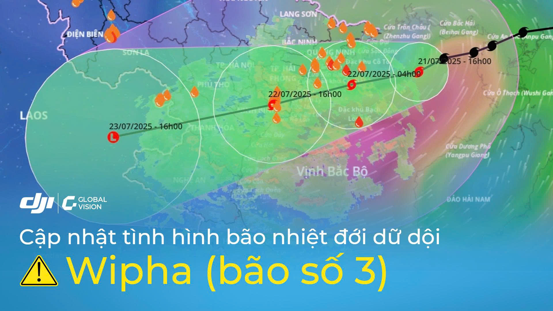 Cập nhật tình hình bão nhiệt đới dữ dội Wipha (bão số 3)