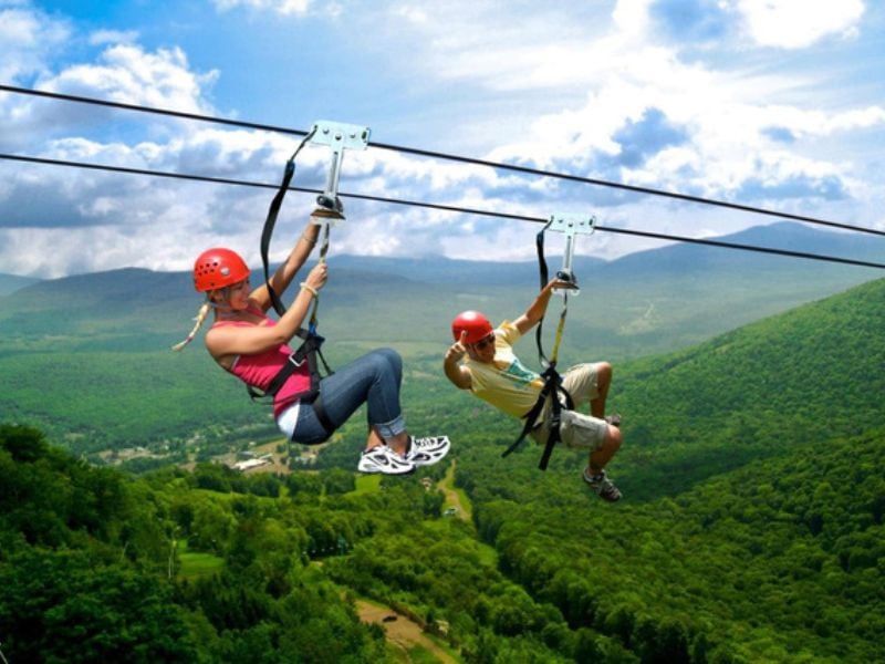 du lịch mạo hiểm zipline