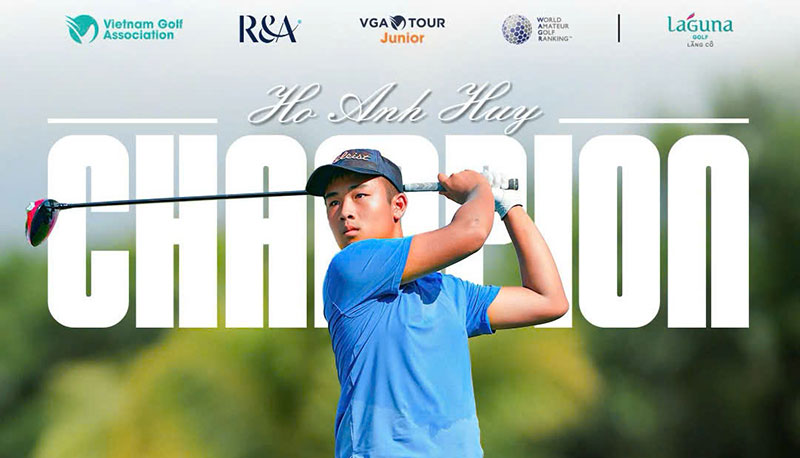 golfer Hồ Anh Huy xuất sắc vô địch tại chặng 7 VGA Junior Tour