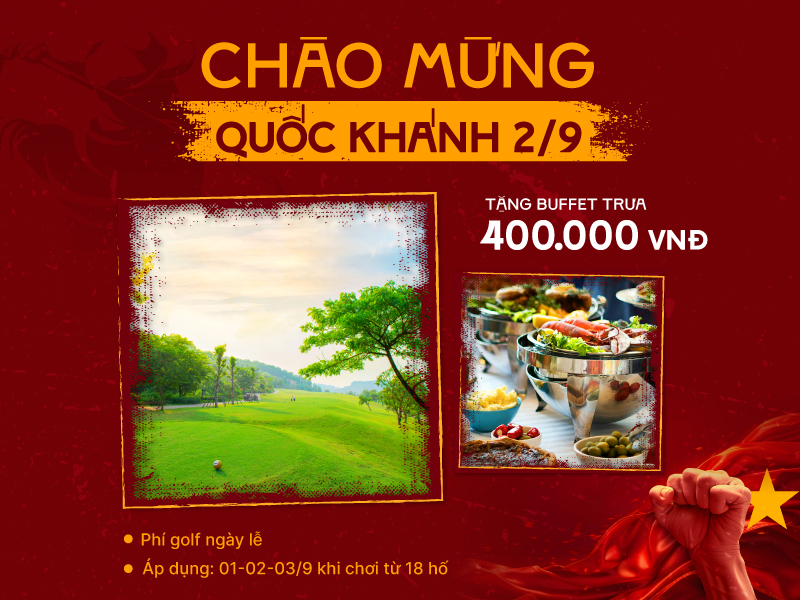 Ưu đãi sân golf Amber Hills trong dịp lễ 2/9