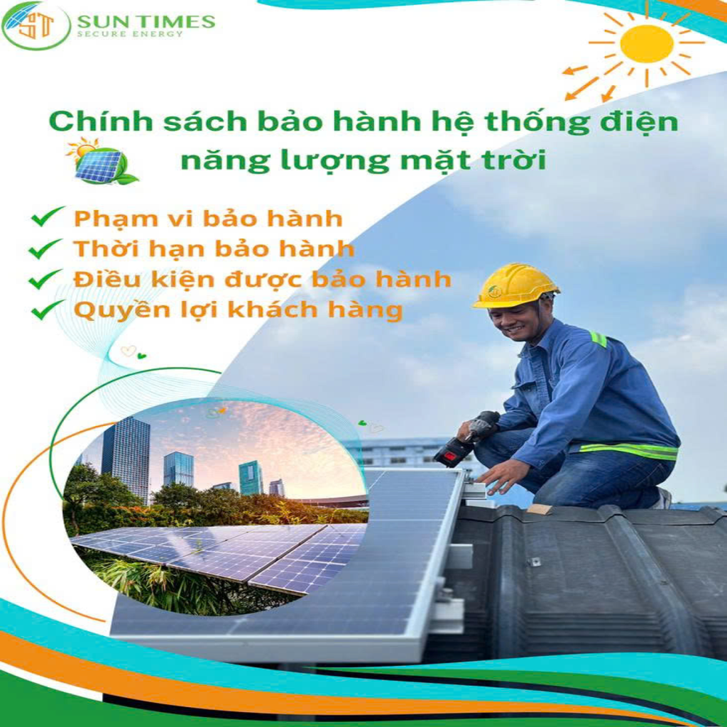 Chính sách bảo hành hệ thống điện năng lượng mặt trời