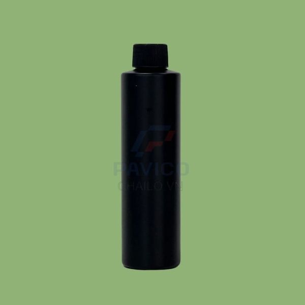 Chai nhựa đựng tinh dầu trụ trơn màu đen nắp vặn 100ml 250ml