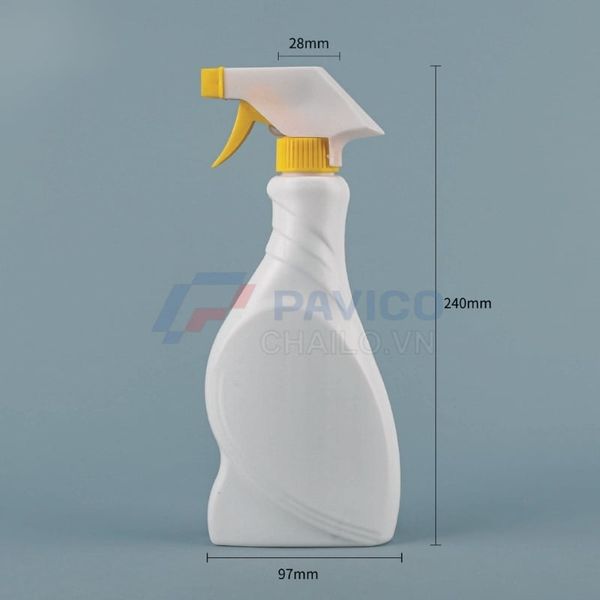 Chai xịt 500ml HDPE cổ 28mm đựng nước lau kính tiện dụng