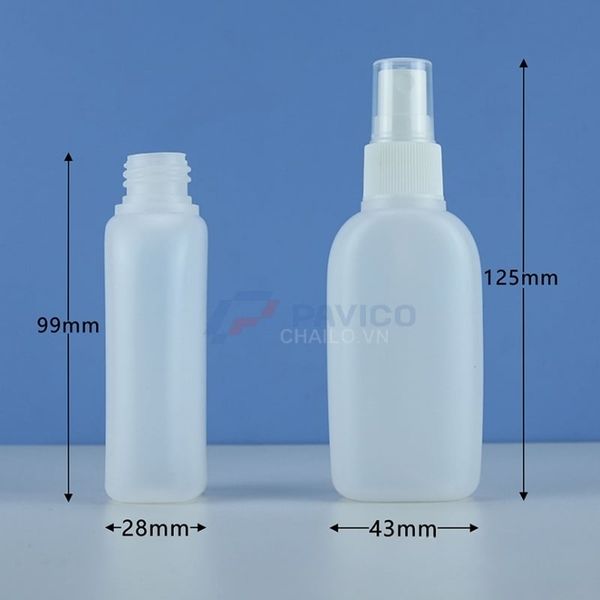 Chai xịt khử trùng cầm tay 50ml 120ml trắng nắp xịt phun sương