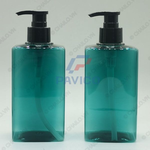 Chai đựng dầu gội sữa tắm xanh ngọc bích 500ml 750ml 1000ml đầu bơm tạo bọt
