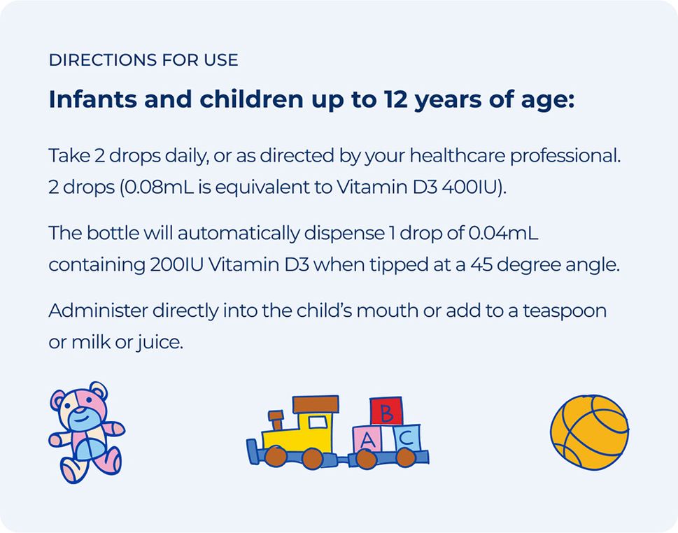 Vitamin D3 dạng giọt cho trẻ em 15mL