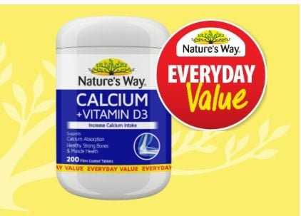 Nature's Way Canxi + Vitamin D3 200 viên