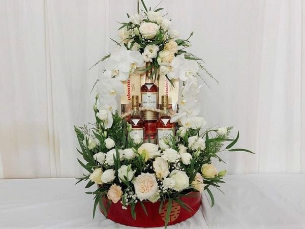 trap rượu chè của mâm lễ dạm ngõ