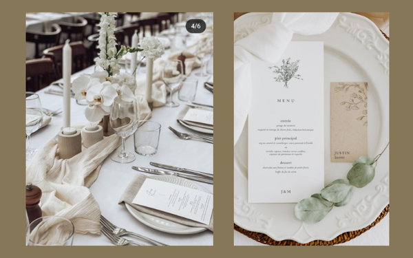 Hướng dẫn cách thiết kế menu tiệc cưới