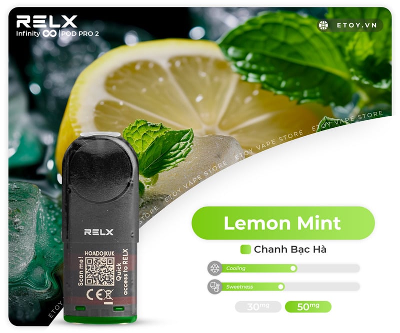 Pod Dầu RELX Pod Pro 2 Lemon Mint Chính Hãng