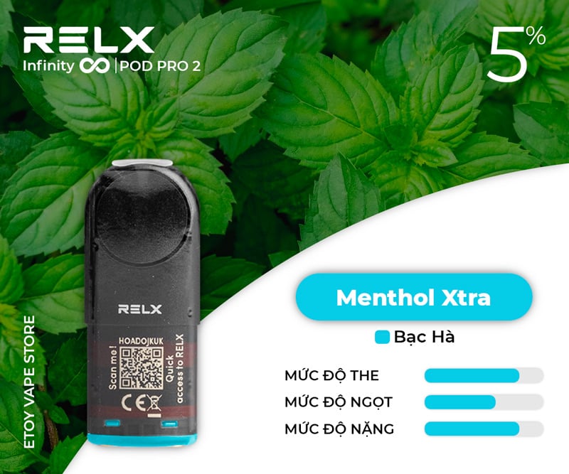 Pod Dầu RELX Pod Pro 2 Menthol Xtra Chính Hãng