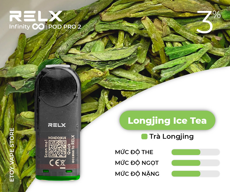 Pod Dầu RELX Pod Pro 2 Longjing Ice Tea Chính Hãng