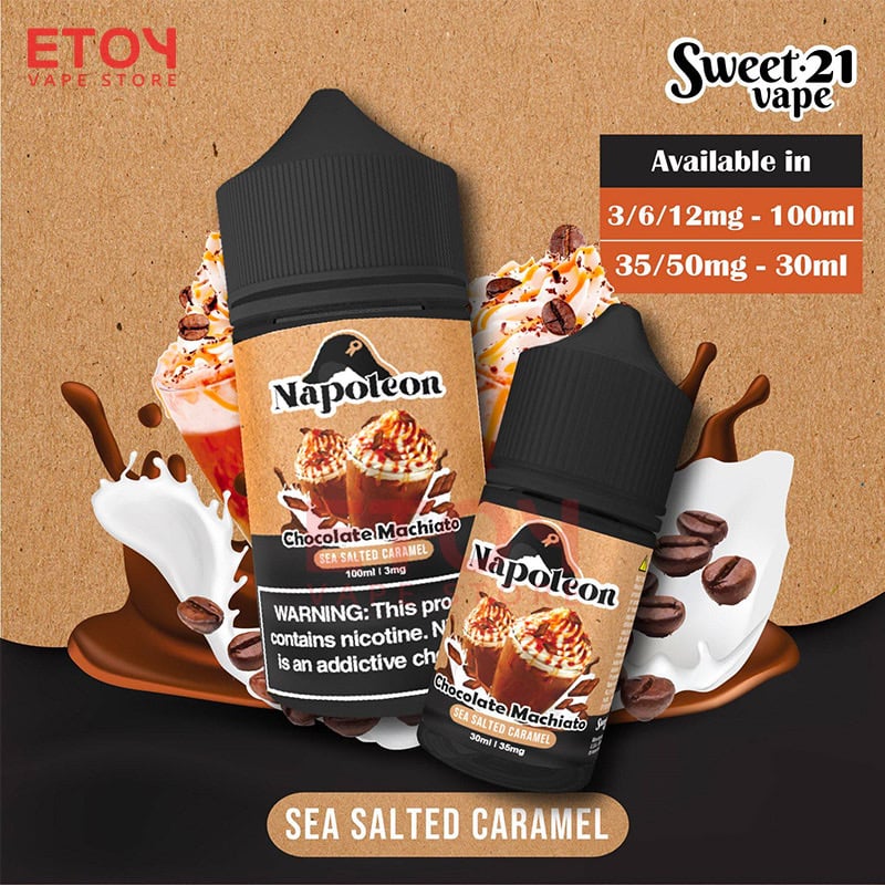 Tinh dầu vape Napoleon Sea Salted Caramel Chocolate Machiato