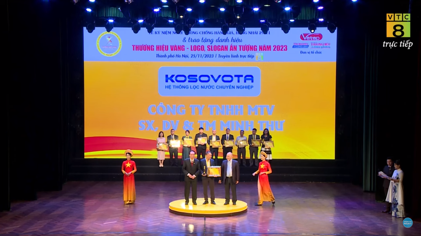 KOSOVOTA đạt danh hiệu TOP 10 THƯƠNG HIỆU VÀNG NĂM 2023