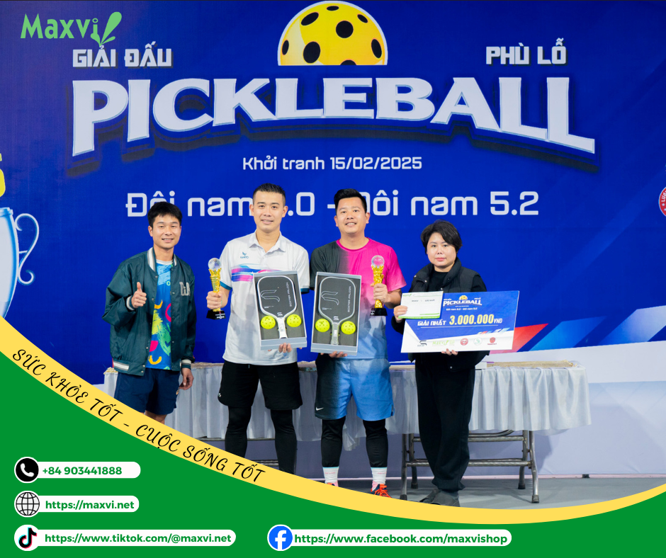 Giải Pickleball Phủ Lỗ lần thứ I năm 2025 với nhiều trận đấu pickleball hay