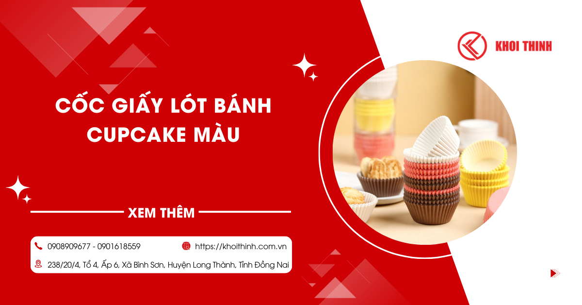 Vì sao nên lựa chọn cốc giấy lót bánh cupcake màu?