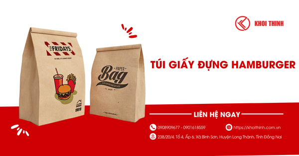 Tại sao nên sử dụng túi giấy đựng hamburger?