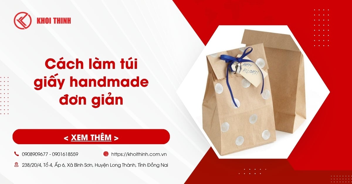 Cách làm túi giấy handmade đơn giản, thân thiện môi trường