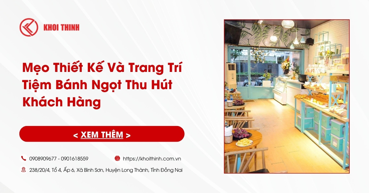 Mẹo Thiết Kế Và Trang Trí Tiệm Bánh Ngọt Thu Hút Khách Hàng