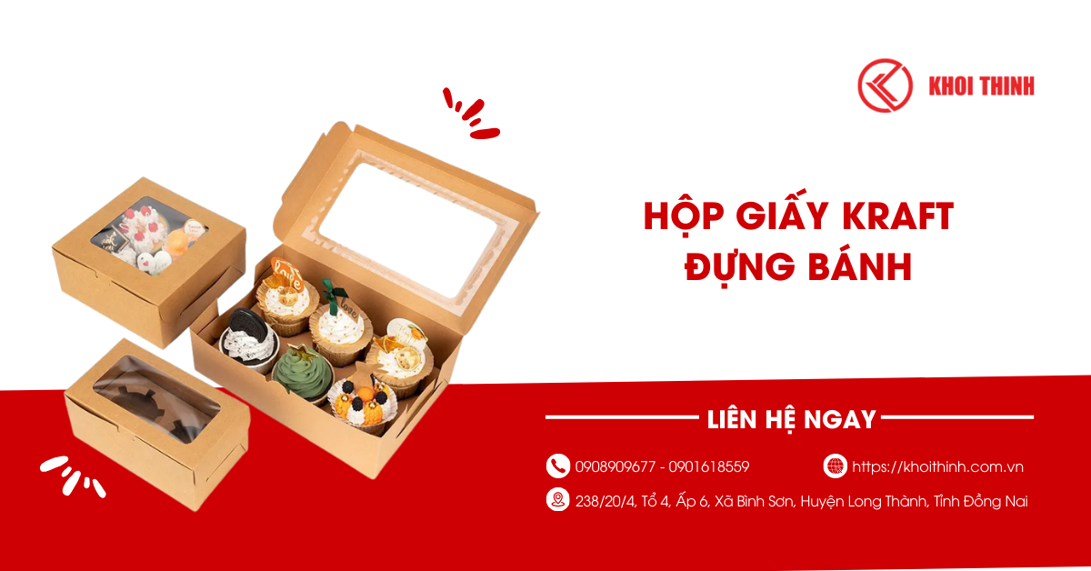 Tiêu chí cần lưu ý khi chọn mua hộp giấy kraft đựng bánh