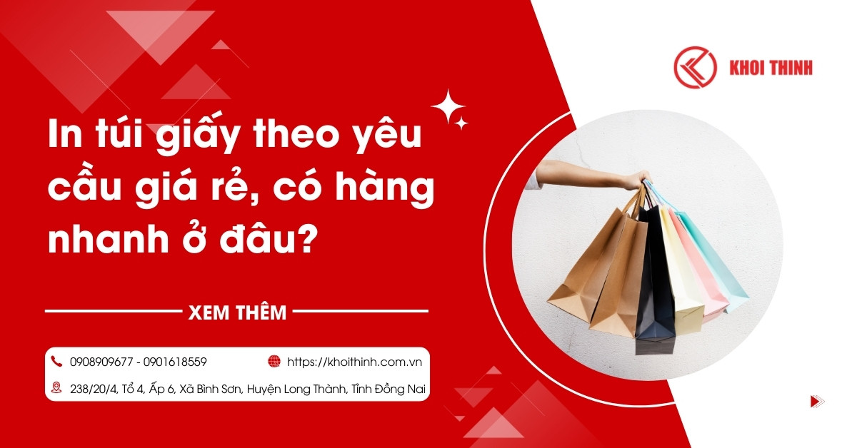 In Túi Giấy Theo Yêu Cầu Giá Rẻ, Có Hàng Nhanh Ở Đâu?
