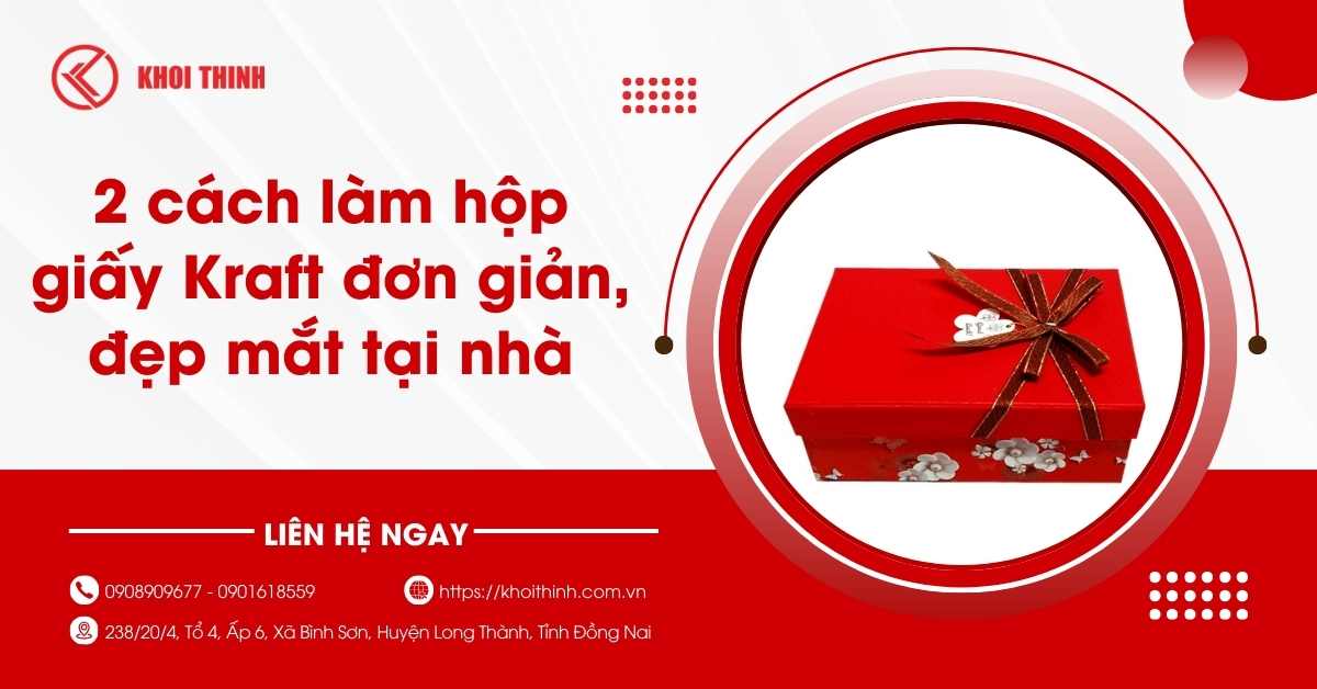 2 cách làm hộp giấy Kraft đơn giản, đẹp mắt tại nhà