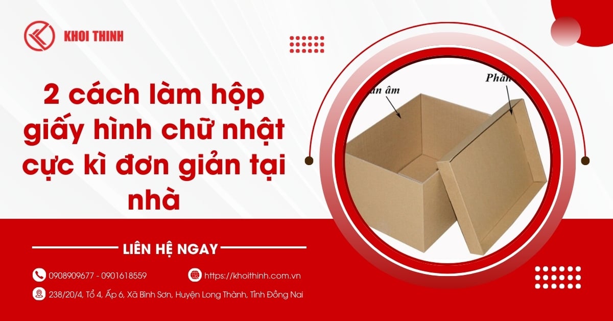 2 cách làm hộp giấy hình chữ nhật cực kì đơn giản tại nhà
