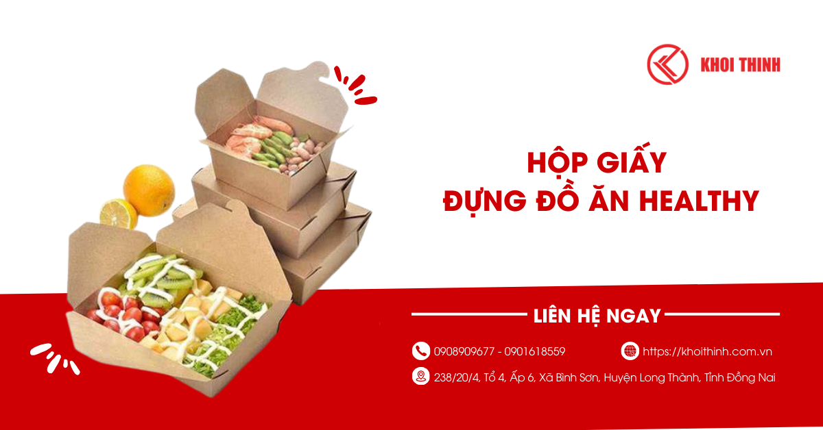Hộp giấy đựng đồ ăn healthy: Sự lựa chọn thông minh
